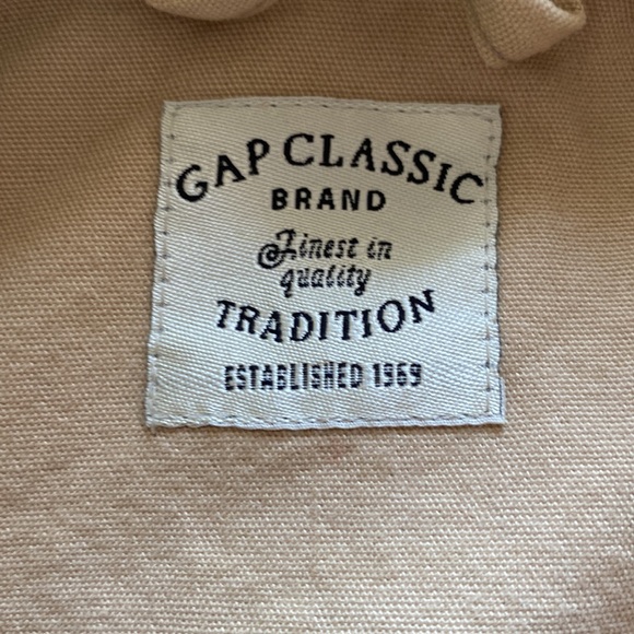 Vintage GAP Canvas Harrington Jacket Men M Tan Boxy Preppy Classic Retro Y2K - Picture 2 of 16
